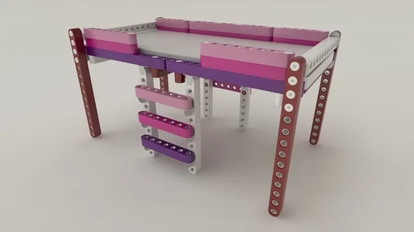 Olla makes it possible to build a whole range of furniture, including beds