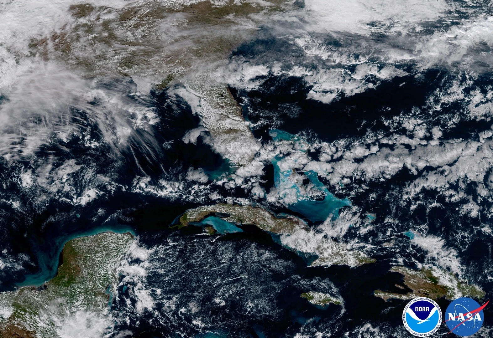 Image of the Caribbean as captured by GOESs-16 on Jan. 15. 2017