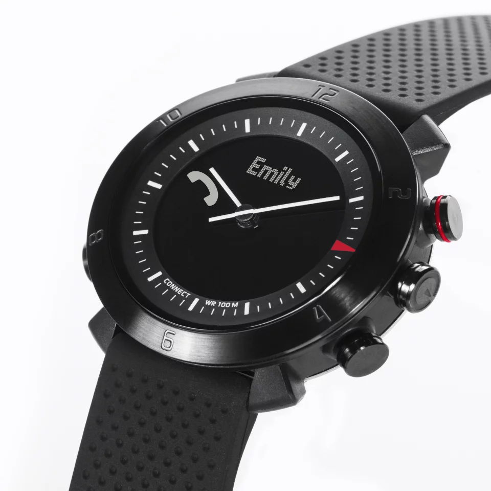 The Cogito Classic links to the company's iOS/Android Connected Watch smartphone or tablet app via Bluetooth 4.0/LE technology