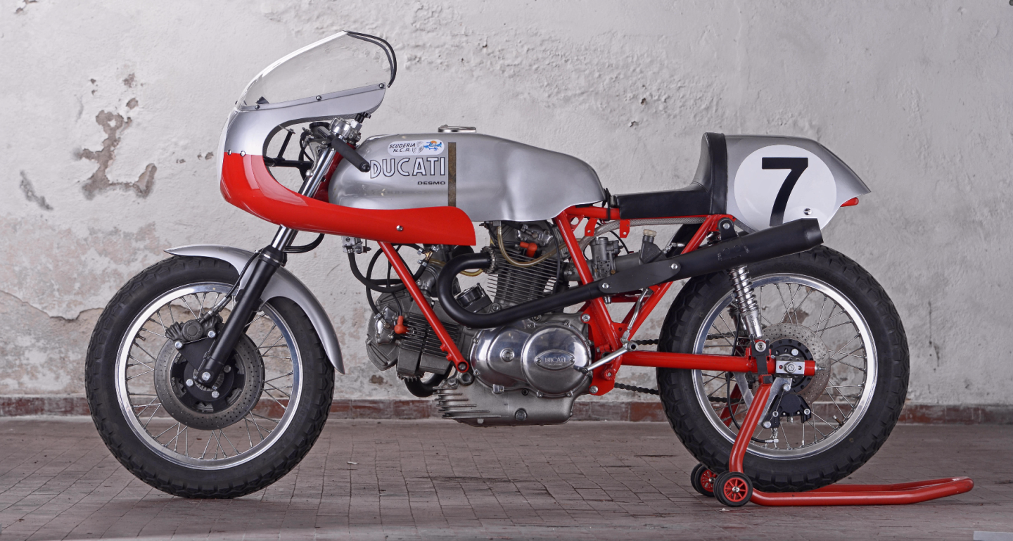 This 1974 Ducati 750SS racer which was commissioned from the factory by a father for his son's 18th birthday, and was delivered in racing specification together with an optional (separate) NCR kit. Not much is known about the intervening years, but the bike has been extensively rebuilt and returned to as-new condition and is a perfect specimen of the Ducati F750 bike that got the v-twin legend underway. The road bikes that were replicas of this bike now fetch more than the estimate, and this isn't a replica - it's one of the few genuine articles. Estimate: €60,000 to €70,000 (US$65,000 to US$75,000) | Auction Link