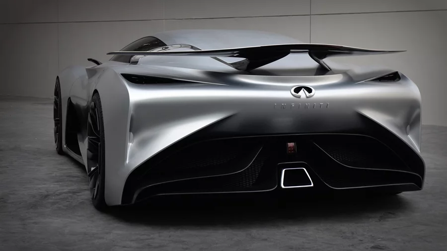 The rear-end and exhaust detail of the Infiniti Vision GT