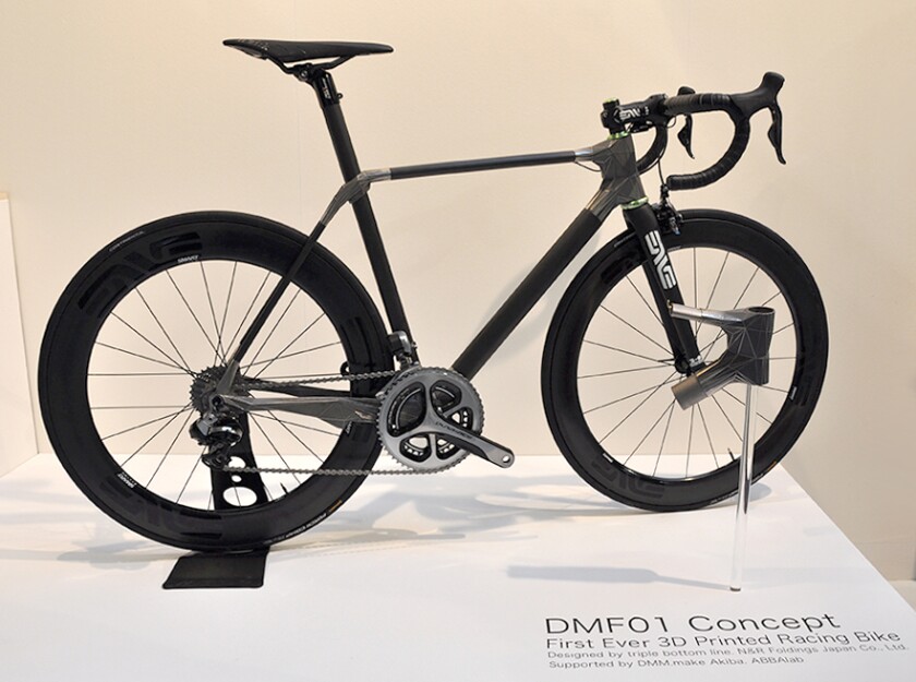 Created by Japanese sustainable designer Satoshi Yanagisawa, the DFM01 prototype is a fully-functional 3D-printed racing bicycle (Photo: Edoardo Campanale/Gizmag.com)