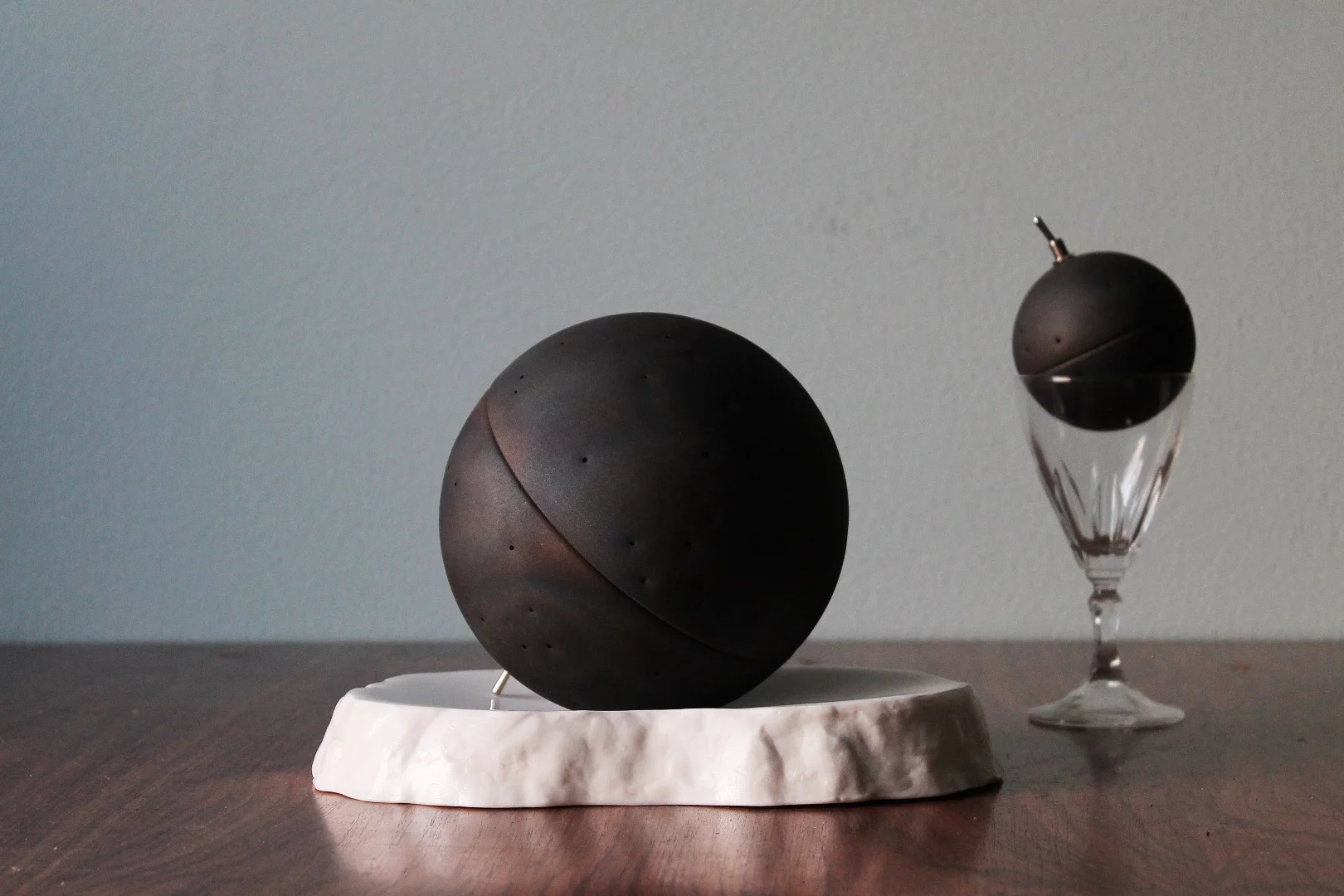 The Sputnik Kluster is one of the stranger designs, a hand-crafted steel light inspired by the Sputnik satellite