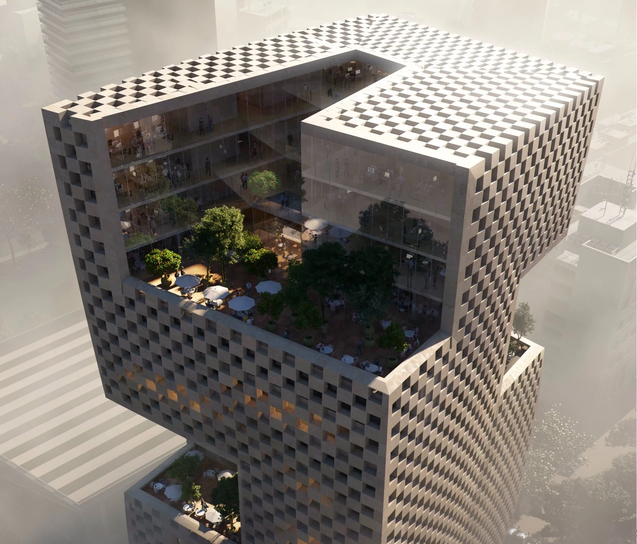 The Magic Box will feature a chequered veneer made of limestone