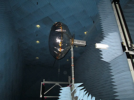 One of the Mylar test antennas