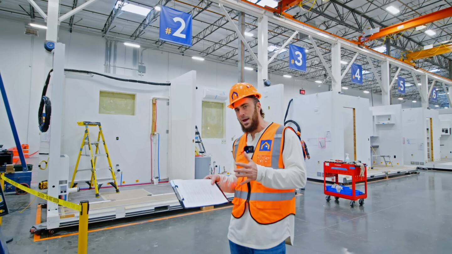 A glimpse of the factory floor where Boxabl builds the Casita