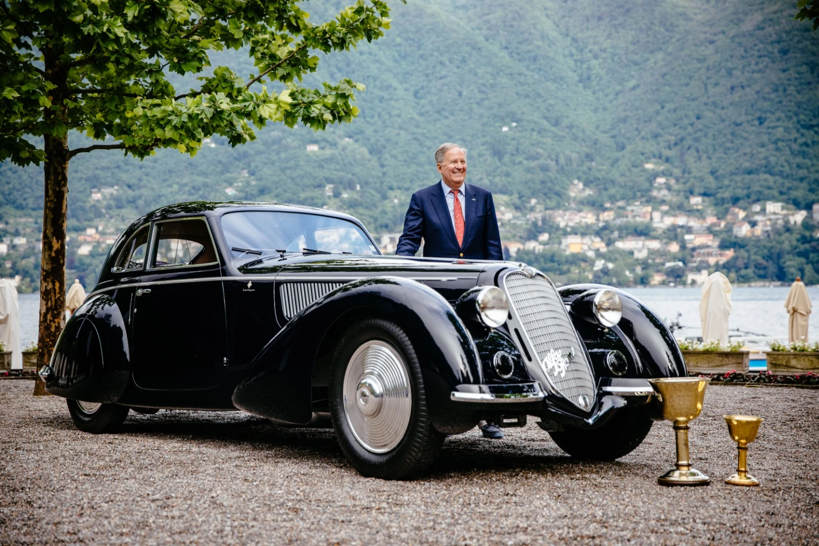 This 1937 Alfa Romeo 8C 2900B Touring Berlinetta owned by David and Ginny Sydorick won the Coppa d’Oro Villa d’Este (awarded to the “Best of Show” voted by public referendum) and the Trofeo BMW Group awarded to the “Best of Show” by the Jury.