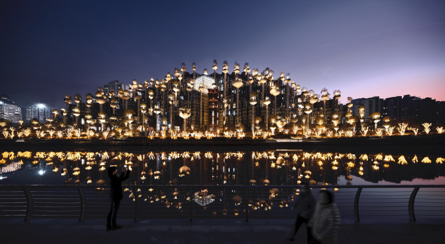 Heatherwick Studio's 1000 Trees is envisioned as a tree-covered mountain in inner-city Shanghai, China