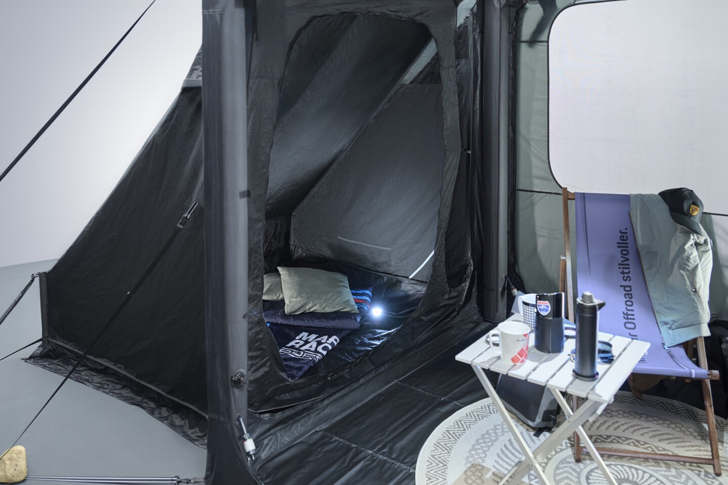 The $588 Pavilion add-on tent adds a more private interior space for sleeping, relaxing or storage