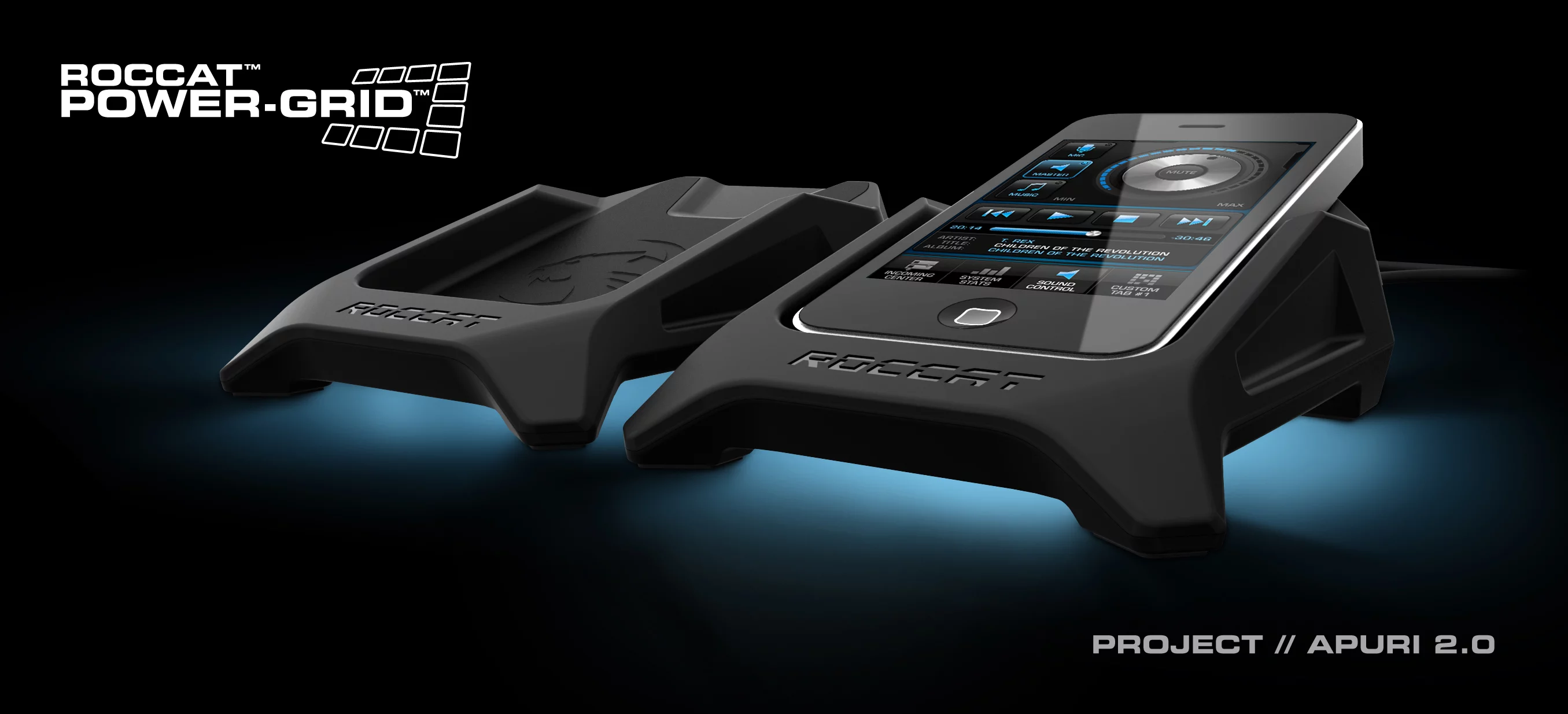 Apuri 2.0 is a stylish stand and charger for a Power-Gear-enabled smartphone