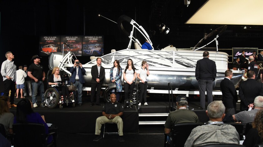 Another charity lot from Barrett-Jackson, this 2018 23-foot SX Premium Swingback by Bennington sold for $100,000 with all proceeds going to the Mayshad Foundation, an organization developing and implementing grassroot projects to empower women in Africa.