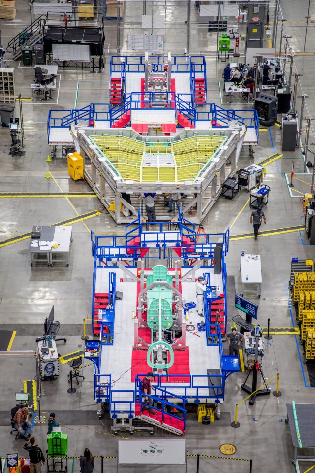 The X-59 being assembled