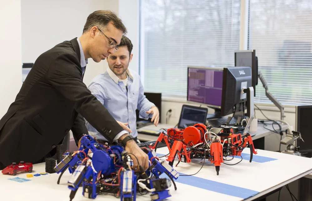 The team used off-the-shelf motors and cables in the construction of the autonomous manufacturing machines, but everything else was created and developed in-house, including 3D-printed components used in the build