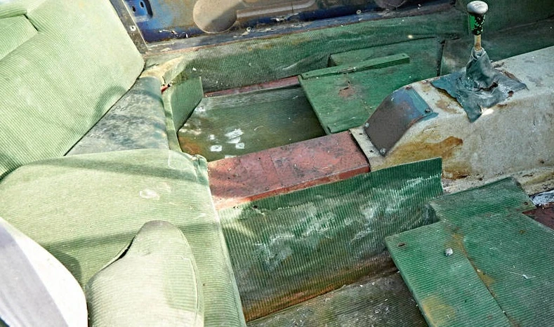 Upholstery in a vibrant and interesting green