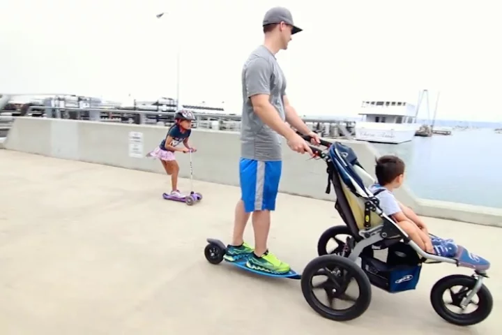 The Bobtail snaps onto a regular Bob stroller