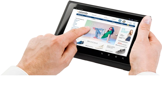 1&1's SmartPad has an 800 x 480 resolution LED 7 inch multi-touch display