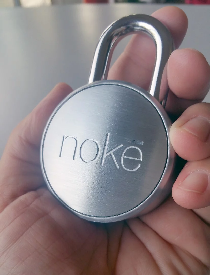 The Noke padlock blends minimalist aesthetic with familiar style
