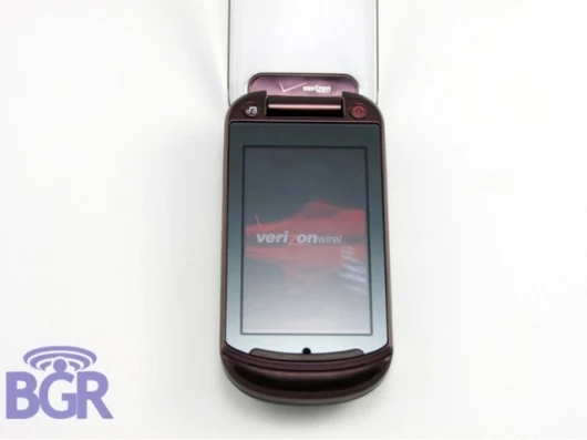 The Motorola Blaze with its protective flip-cover.