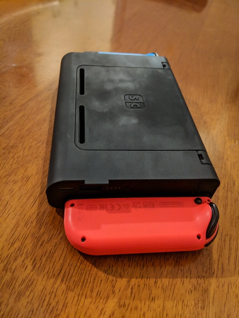 The SwitchCharge adds quite a bit of bulk to the back of the console, but it's definitely worth the tradeoff