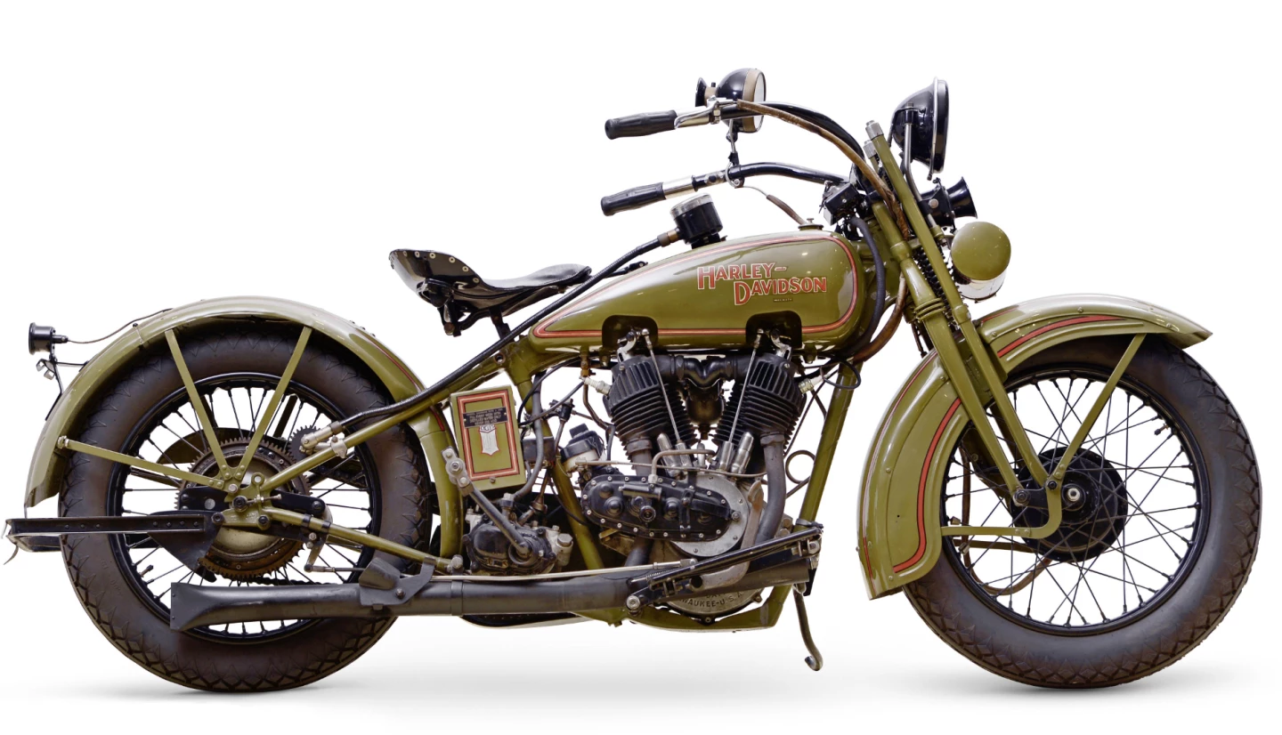 This 1928 Harley-Davidson 1,200cc Model JD, Lot 11 at Bonhams Lonatti Collection Sale (17-Oct-15) is estimated to sell for between £22,000 and 26,000 ($34,000 and $40,000)