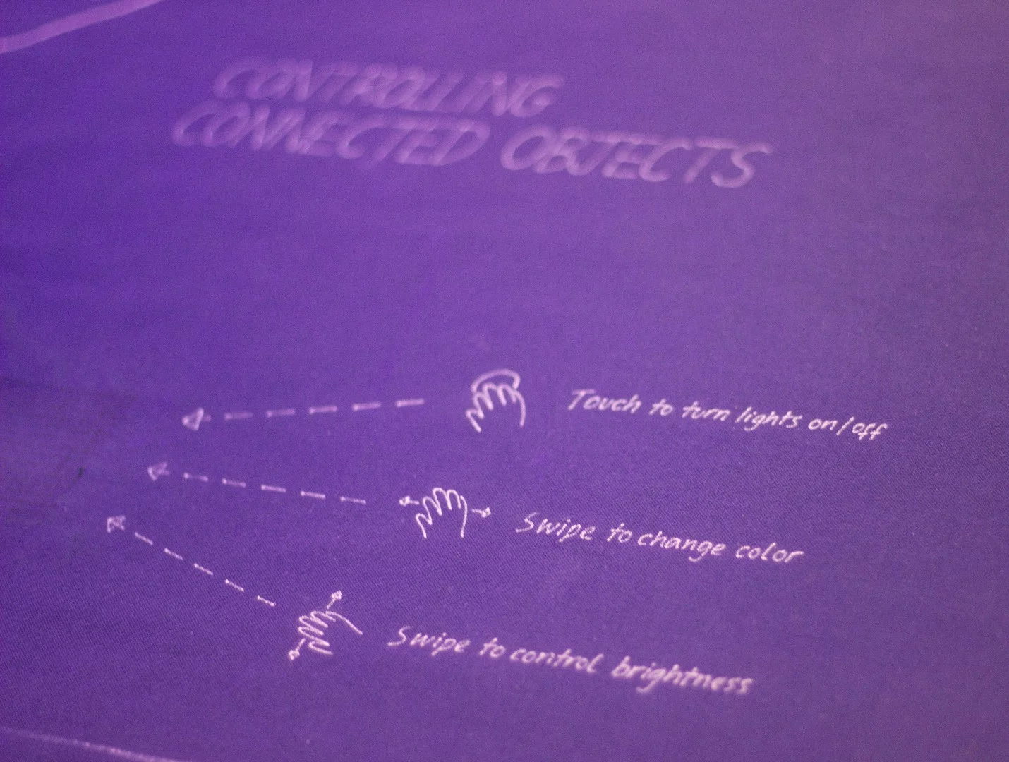 Controlling Philips Hue lights with fabric that could be woven into clothing: things that make you go "hmmm"