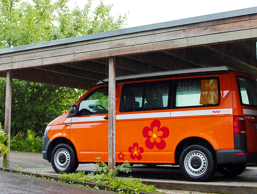 The Flow Camper's pop-up roof means it can better fit in garages