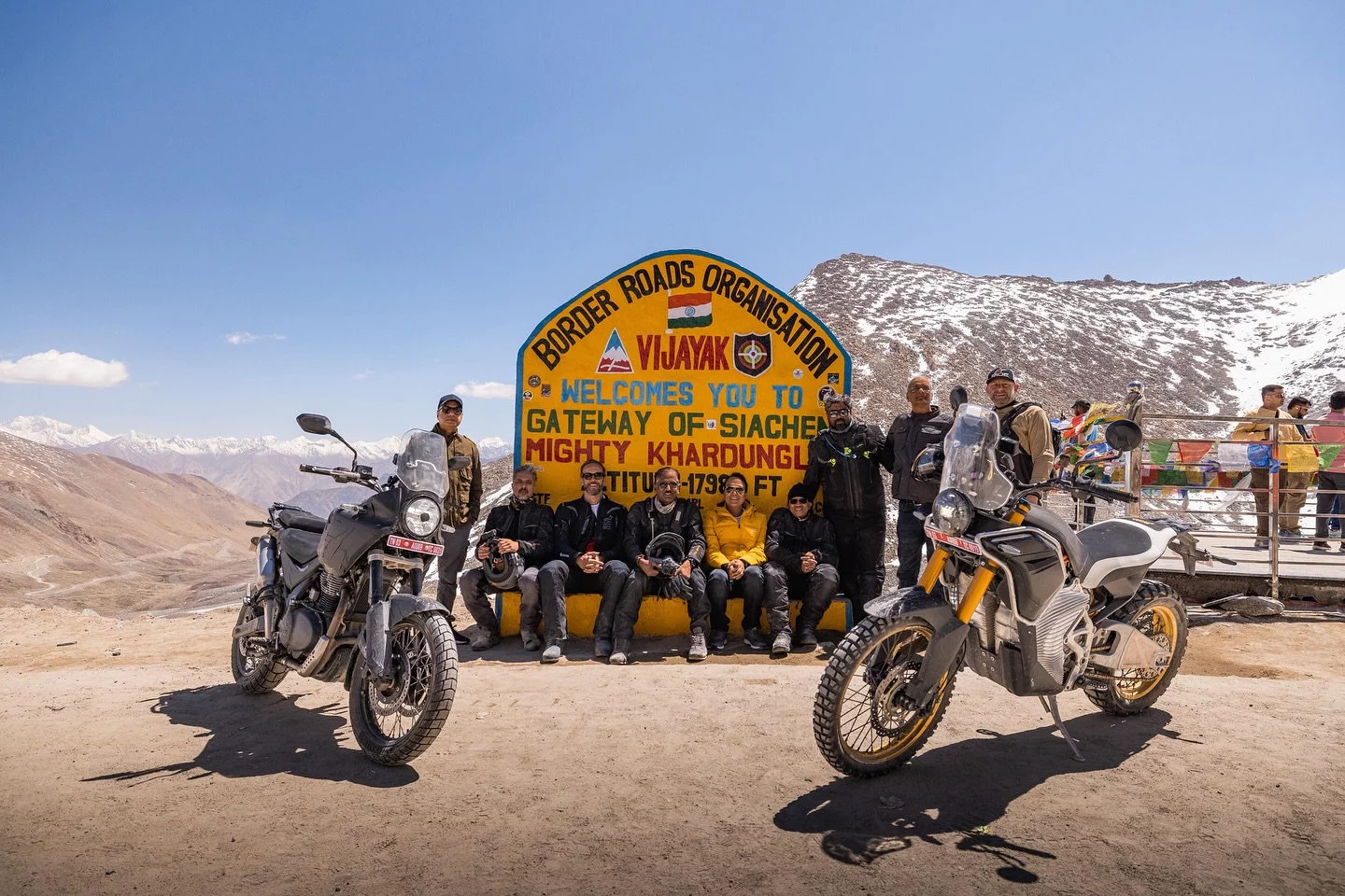 Royal Enfield's chief executives took the upcoming Himalayan (left) and the electric Him-E (right) to the mountains in Ladakh