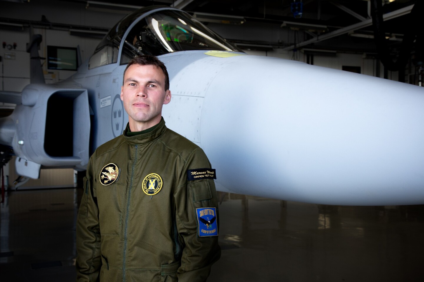 Saab experimental test pilot Marcus Wandt
