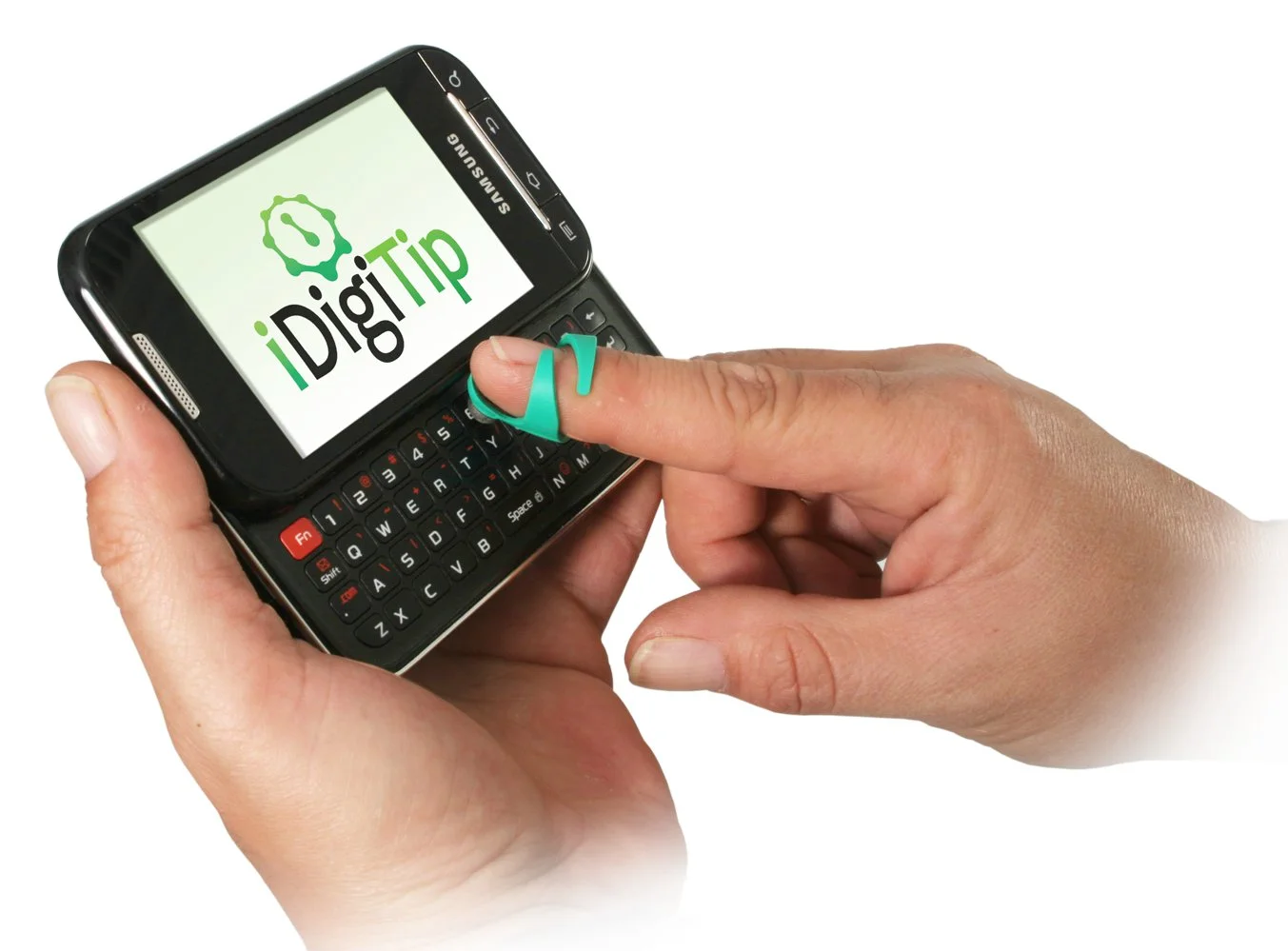 The iDigiTip is a stylus that is worn on the finger or thumb