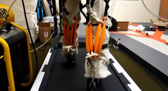 Made mainly from “specially designed fabrics,” the exosuit is reportedly much lighter than a hard exoskeleton, plus it provides few restrictions to the user’s natural movements