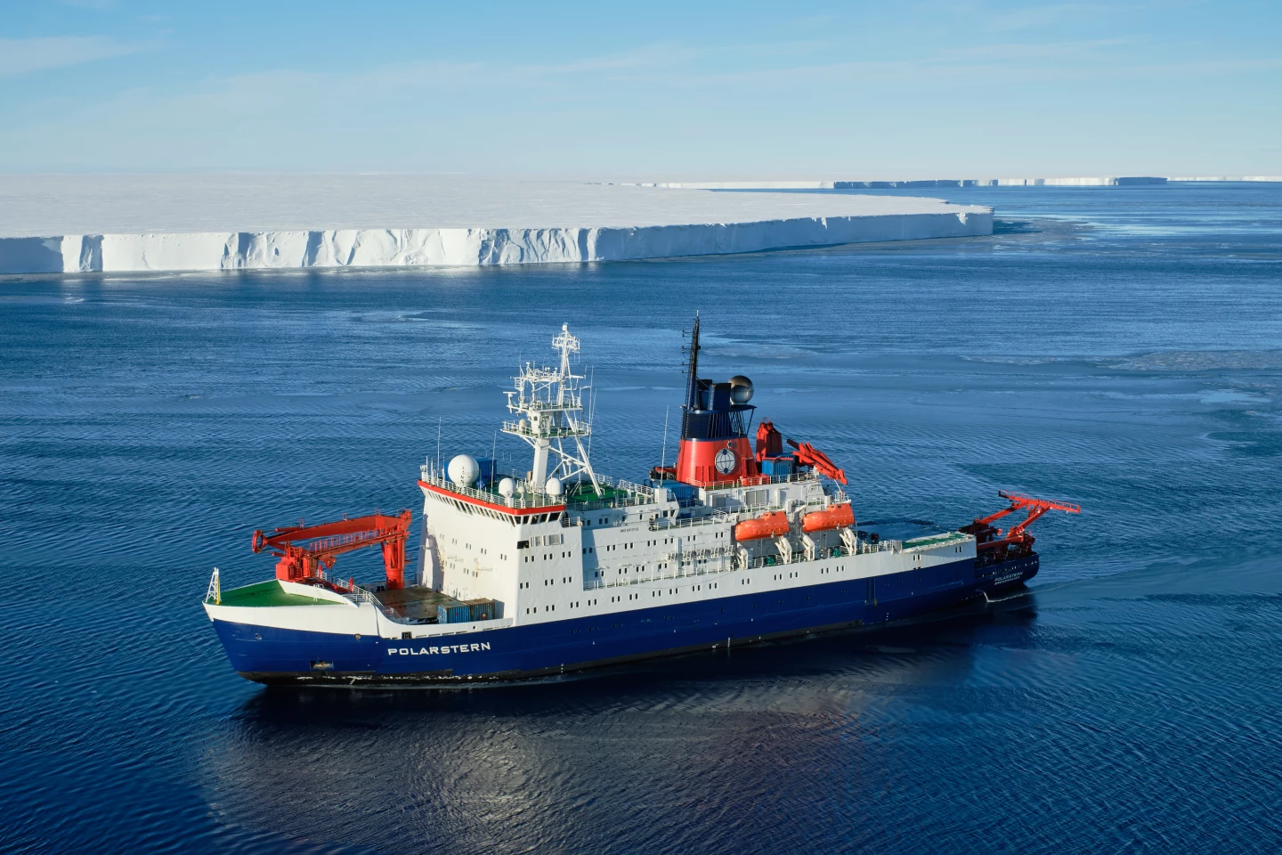 The icebreaker RV Polarstern, at work in Antarctica's southern Weddell Sea