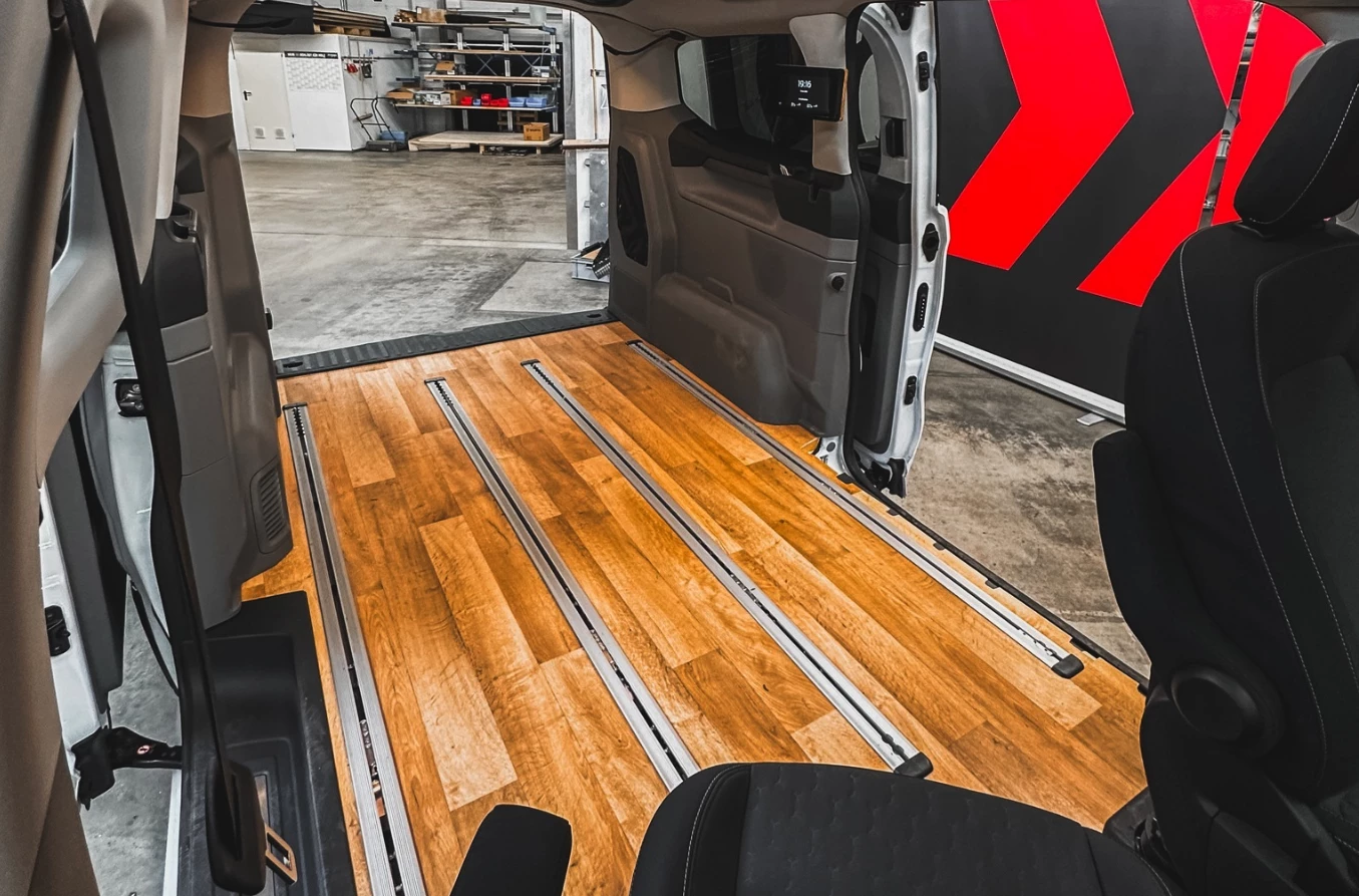 The empty Level 1 Vanexxt Ford is a blank canvas for camping enthusiasts, adventurers, families, tradespeople and more