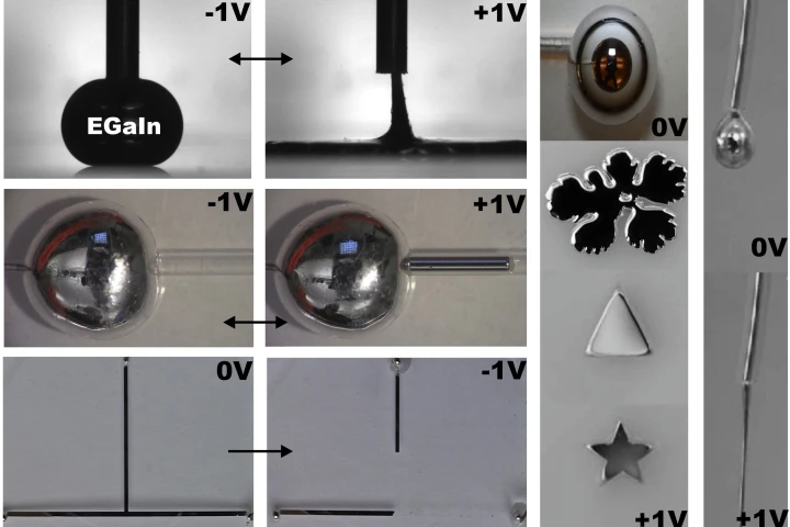 Researchers from North Carolina State University have changed the shape of liquid metals with an electric current (Image: Mohammad Khan/NCSU)