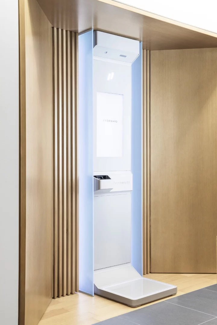 Forward developed its own proprietary body scanners which immediately process a member's biometric data upon entering the clinic