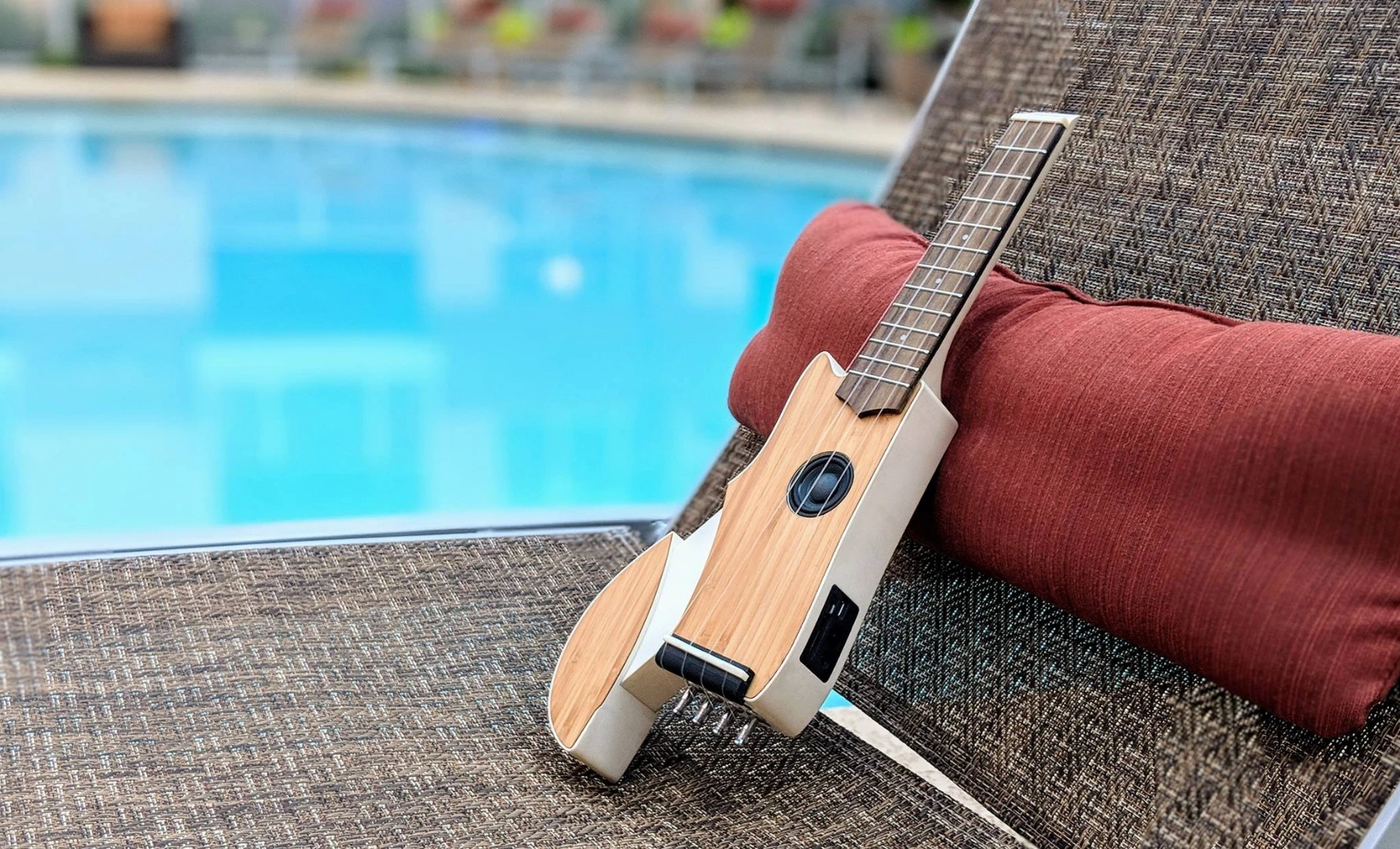 The Ava travel ukulele is made using a polymer composite that was chosen for its resistance to scratches, shattering and warping