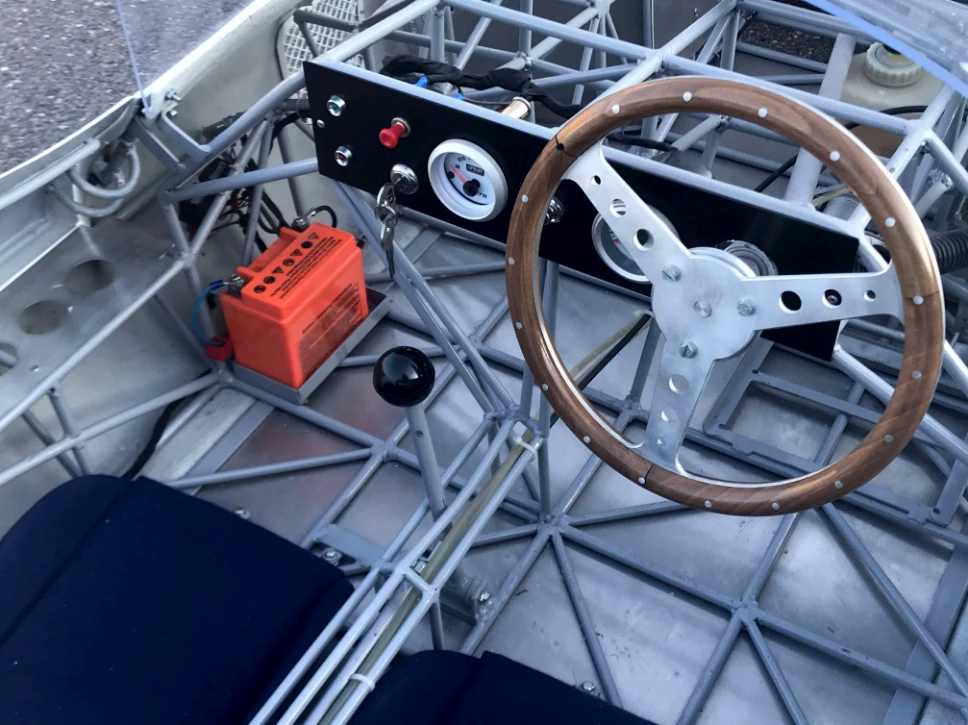 This scale model working Maserati Tipo 61 Birdcage is built by Junior Dreamcars of Holland, a company that specializes in high end construction of children's cars. The Birdcage, like the car it emulates, has a rigid and light steel tubular chassis, with a fiberglass body, 4 wheel disc brakes, alloy rims and wire wheels, Michelin tires, and power is supplied by a 110cc 4 stoke engine. Sold for $31,857 (€26,000)