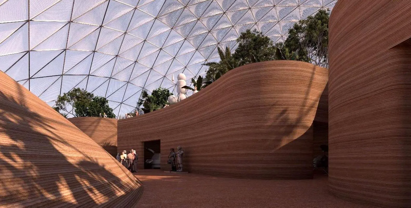 Parts of the city will be 3D printed using sand from the Emirati desert