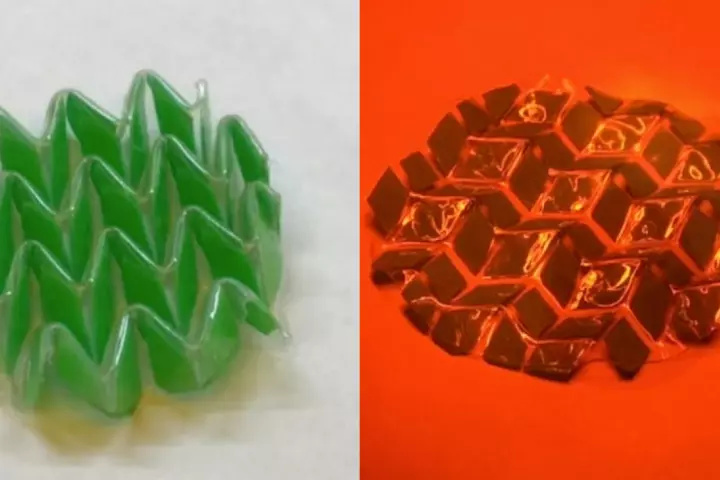 The new material transforms into complex, pre-programmed shapes