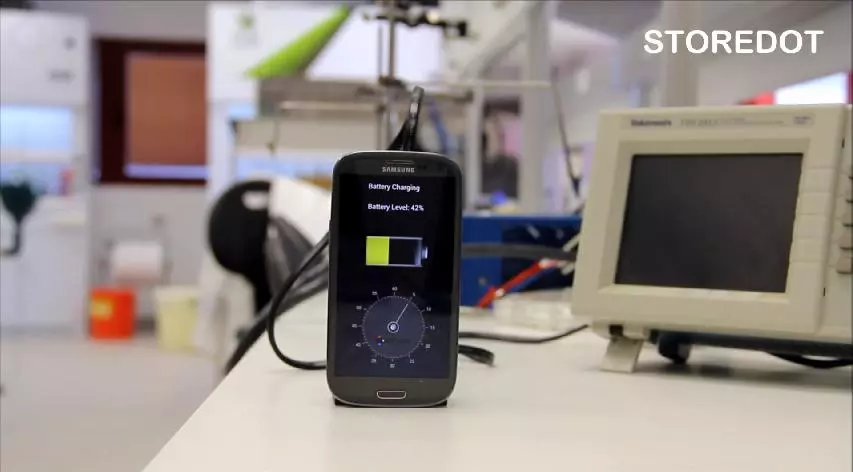 Israeli startup StoreDot has showcased a prototype of a new smartphone battery that can reportedly recharge in just under 30 seconds (Photo: StoreDot)