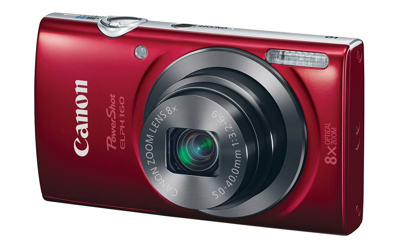 The Canon PowerShot ELPH 160 has a 28-224-mm equivalent F3.2-F6.9 lens