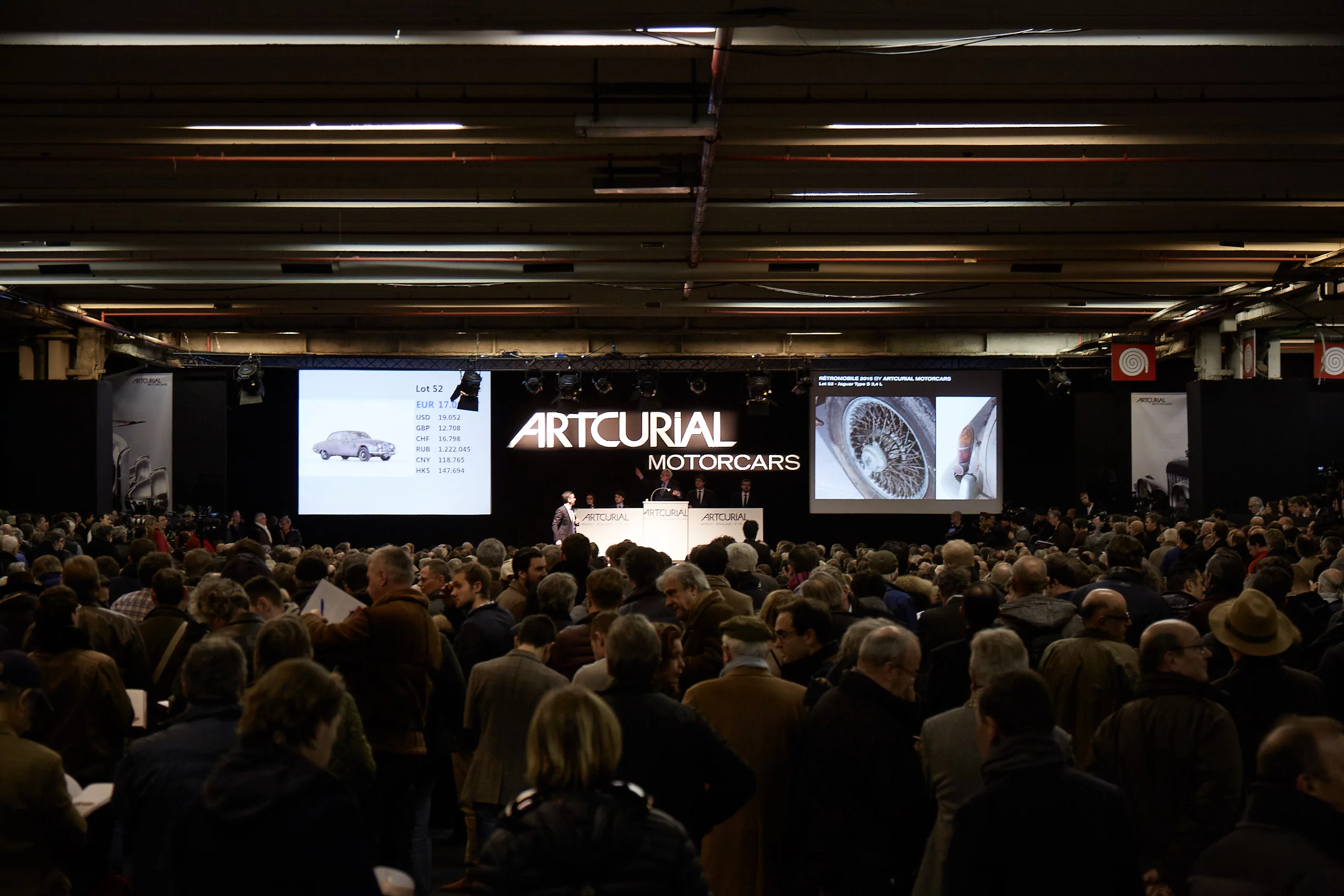 The Artcurial auction room during the sale of the Baillon Collection.
