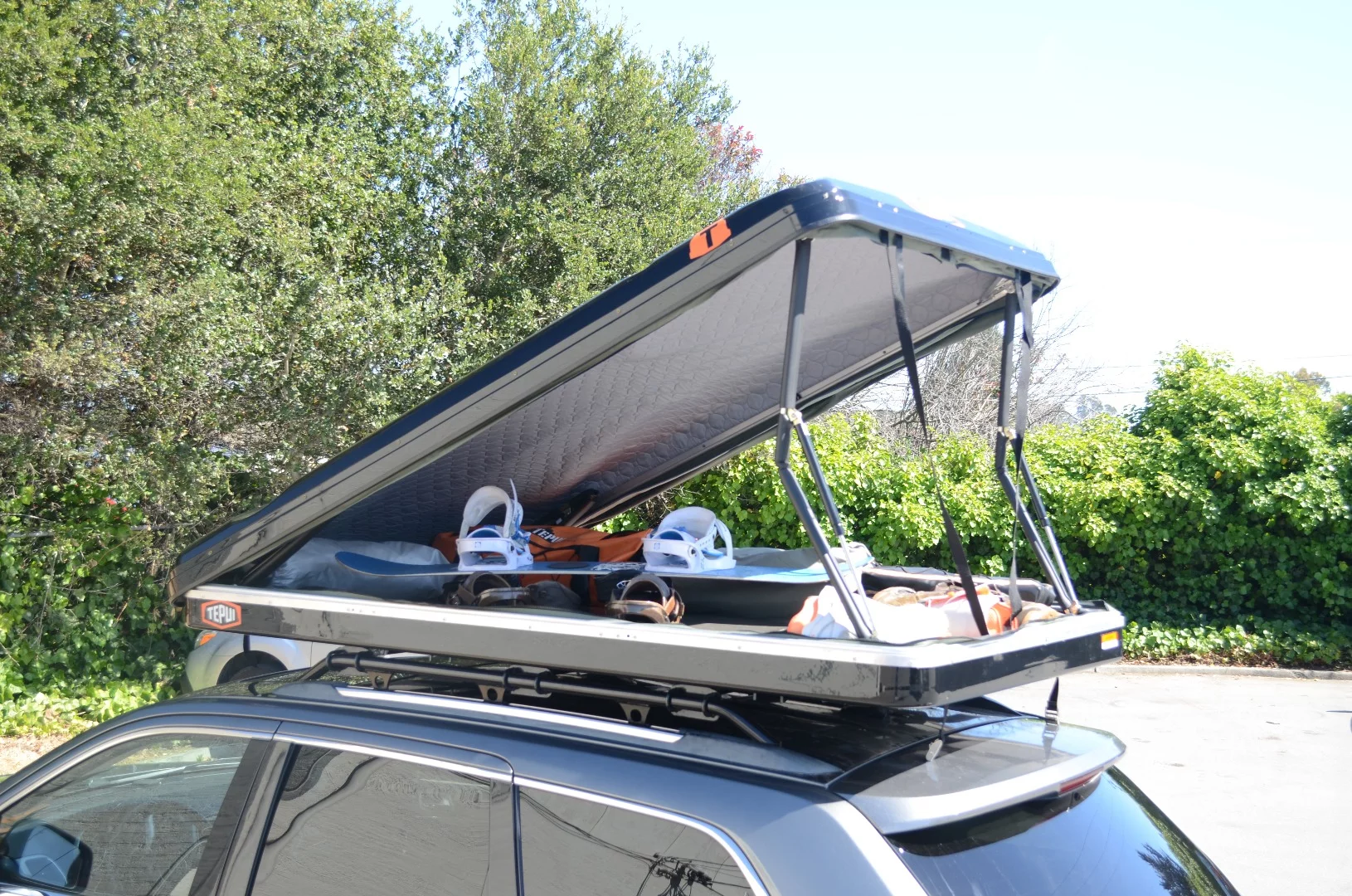 Tepui's Lightning is more limited in space, but the HyBox is positioned to be an all-out cargo carrying solution for snowboard trips, camping trips and more