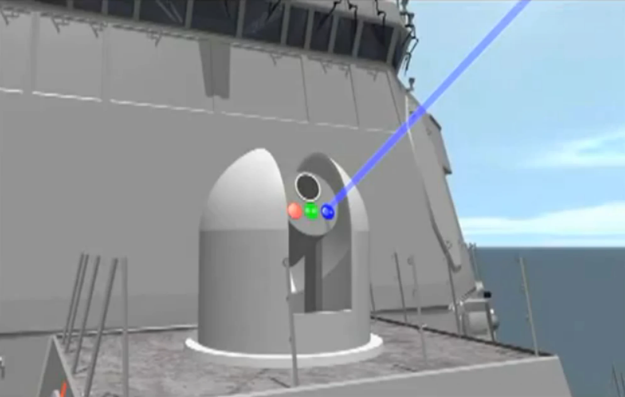 Animation showing LaWs in targeting mode