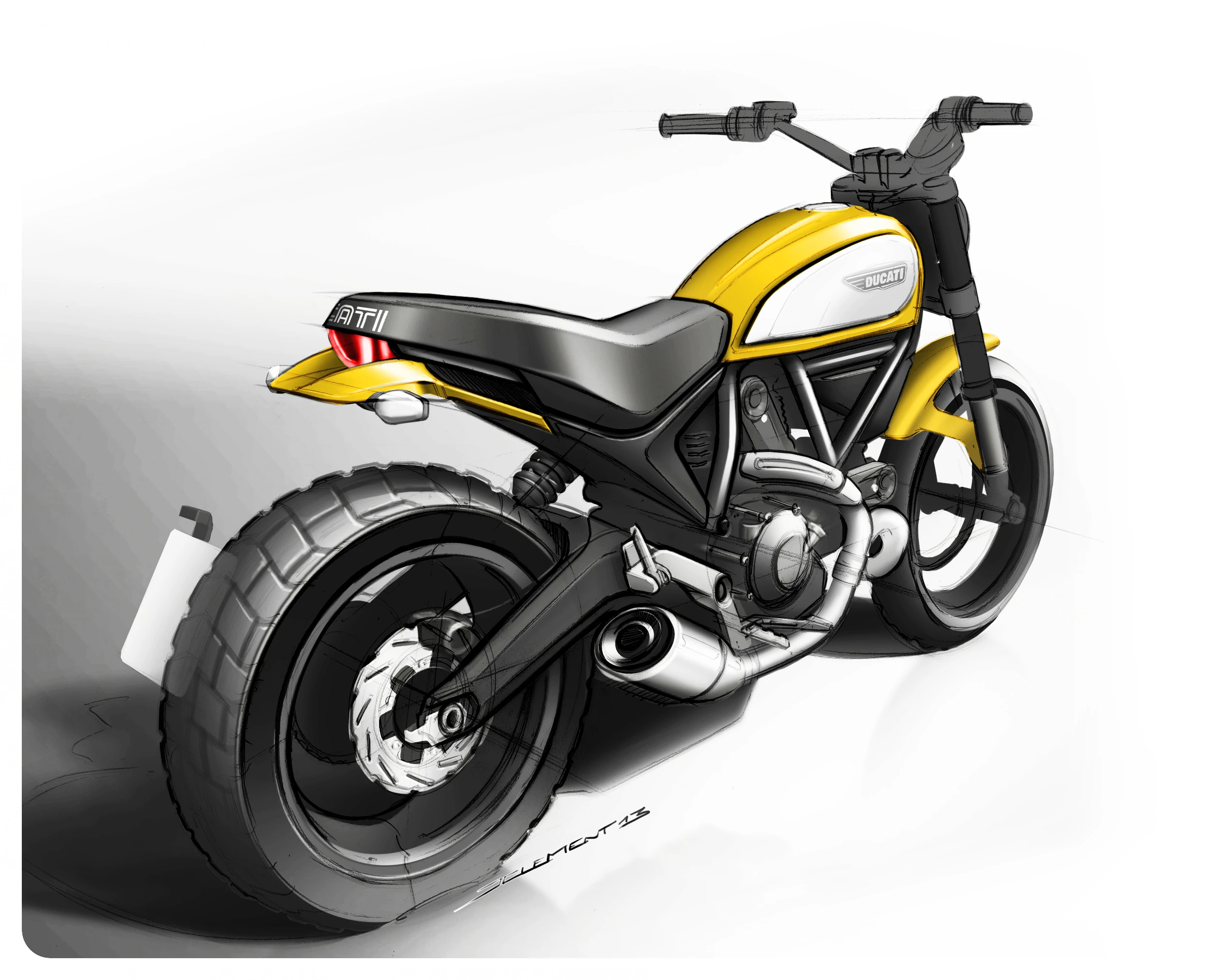 Ducati Scrambler Icon model sketch