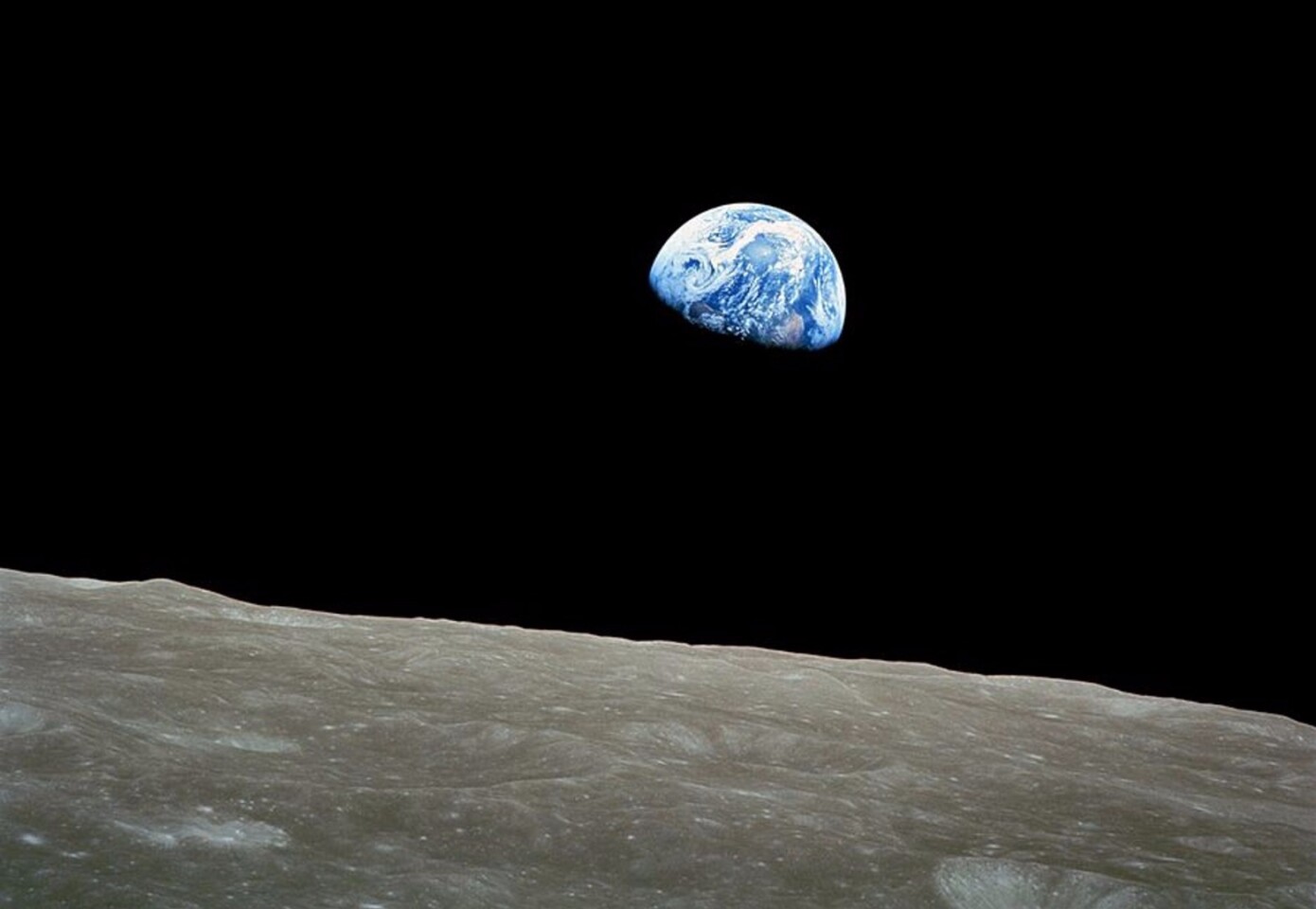 The Earth as seen from Apollo 8 in 1968