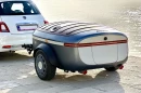 At 530 lb to start, the Urbanoid Booba is designed to be towed by the smallest cars, including this Fiat 500