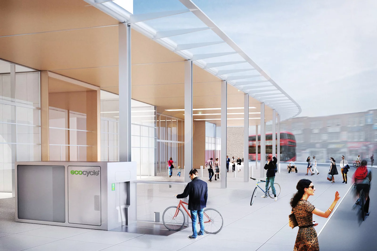 The Eco Cycle tower can be installed either above or below ground