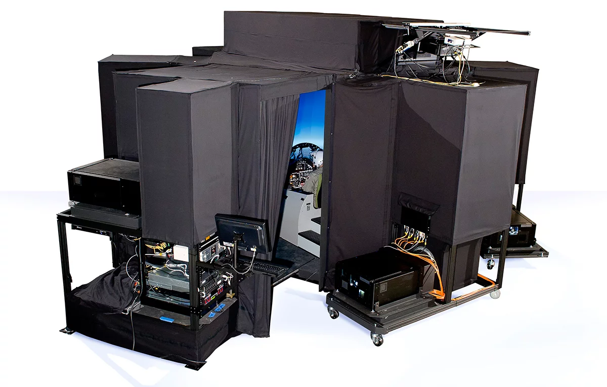 Boeing's CRVS surrounds the pilot and cockpit in an eggshell-like environment (Photo: Boeing)