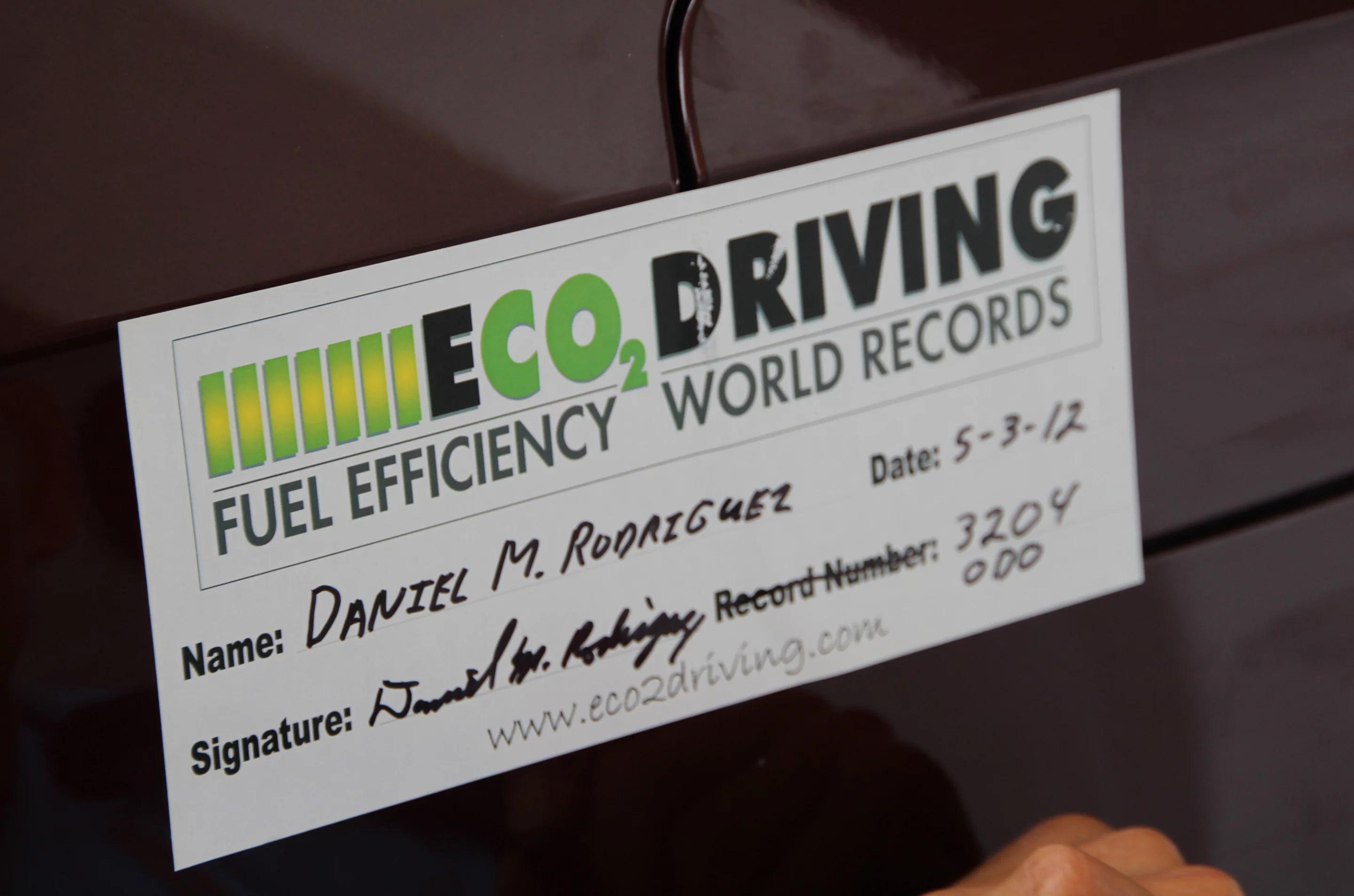 The world record mileage was verified by a Loudoun County Sheriff’s Deputy