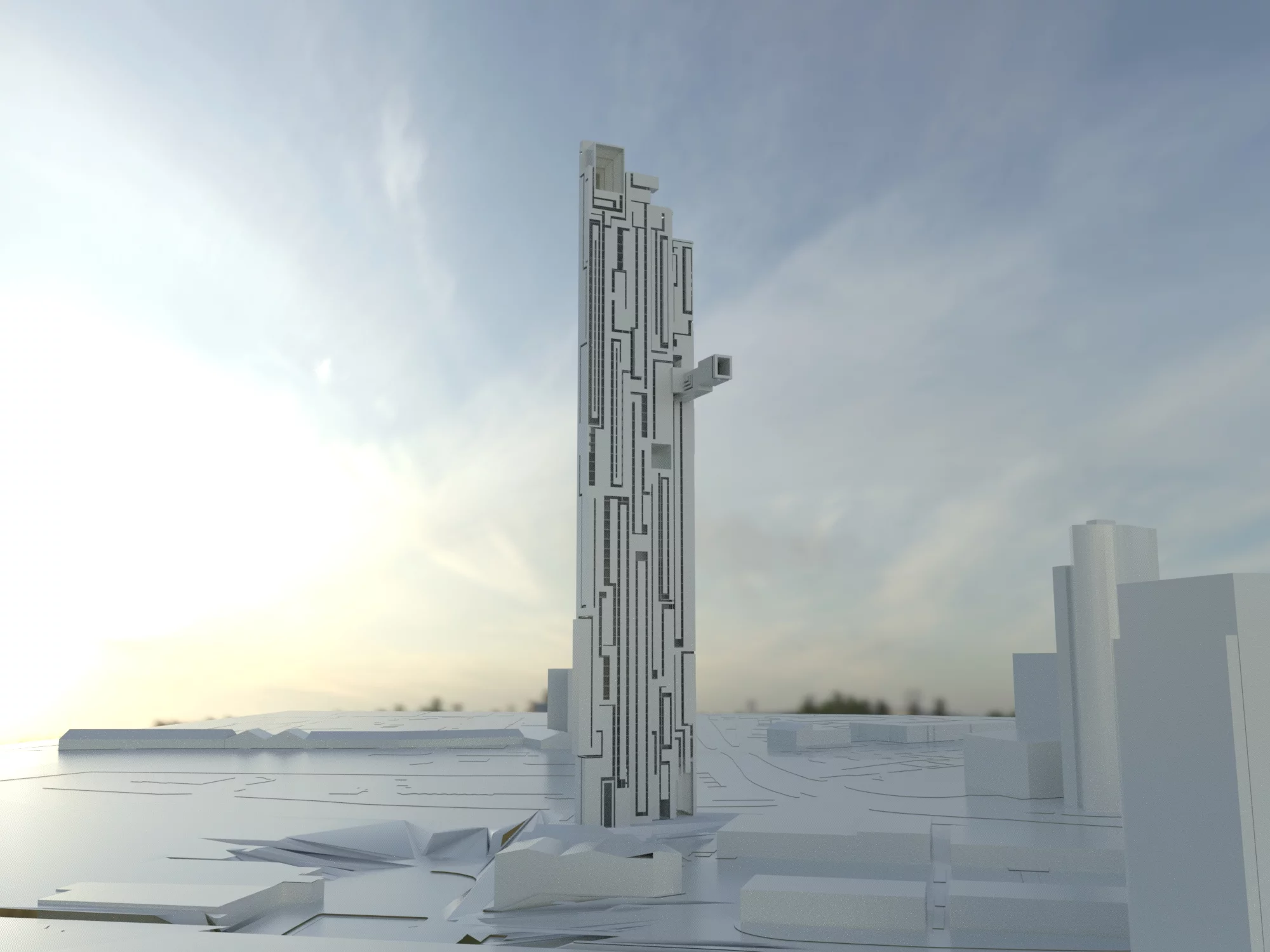 By adopting the shape of a cross for his design, Maurice Shapero's proposal for a new skyscraper in Liverpool, UK, is sure to raise eyebrows